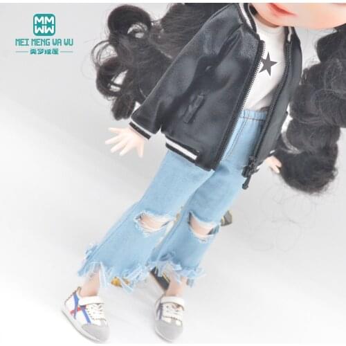 1pcs Blyth Doll Clothes Fashion jacket pink, gold, black, blue for Blyth Azone OB23 OB24 doll accessories
