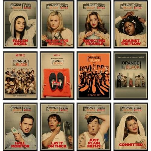 Orange is the New Black retro kraft posters wall paper High Quality Painting For Home Decor wall stickers 42X30cm