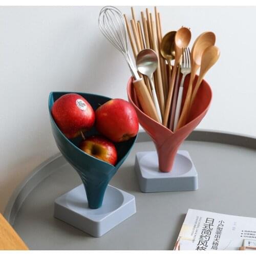 Chopsticks Storage Rack Kitchen Fruit Basket Flower-shaped Multifunctional Funnel Kitchen Storage Box Rack