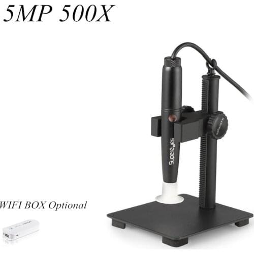 Supereyes B008 HD 5MP 1-500x Continous Focal USB Microscope Handheld Endoscope