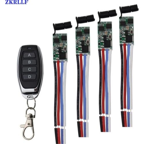 433mhz DC 3.6V 5V 12V 24V 1CH LED Lamp Controller Micro Receiver Mini Relay Wireless RF Remote Control Switch Power Transmitter