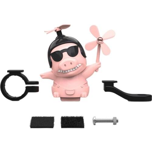 Pink Motorcycle Styling Rear View Mirror Bell Windmill Pig Helmet Decoration For Motorcycle Rear View Mirro