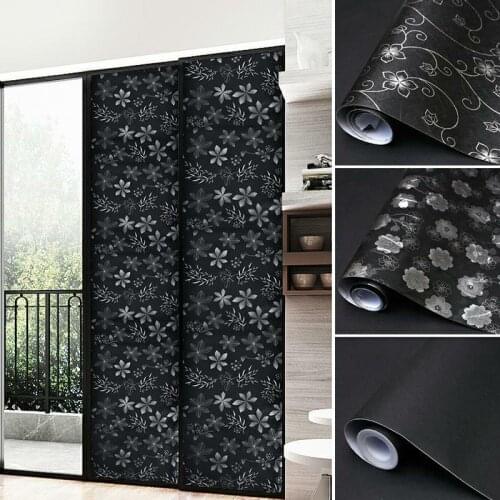 50X100cm Self-Adhesive Black Opaque Blackout Window Film Glass Sticker Sunscreen Insulation Film Bedroom Balcony Glass Film