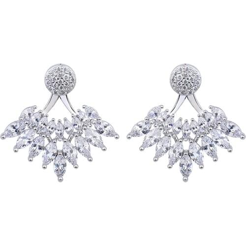 YAN MEI Fashion Plant Flower Earring Zircon Horse Eye Earrings For Women GLE6227Y