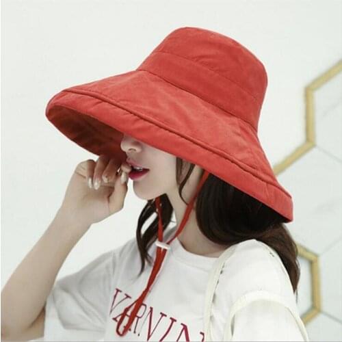 2021 Fashion Summer Big Brim Sun Hat For Female Seaside Sun Protection UV Cap Japanese Wild Fisherman Hat Korean Version