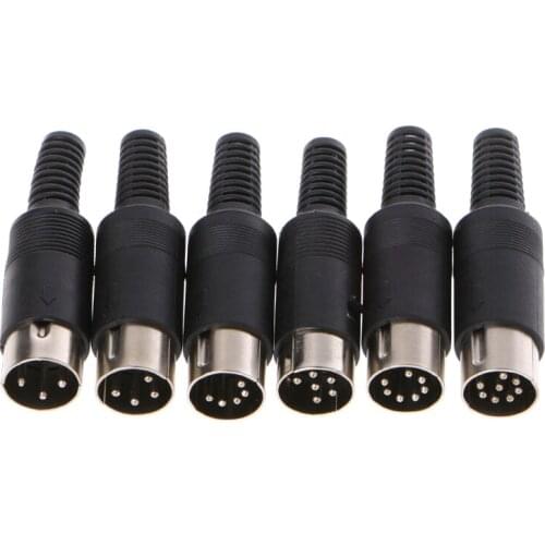 Male DIN Plug Socket Connector 3/4/5/6/7/8 PIN Chassis Cable Mount