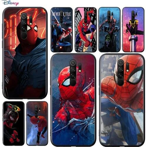 Marvel Super Hero Avengers Spider-Man For Xiaomi Redmi 9A 9C 9 Prime GO 8A 7A 6A 5A 4X S2 Pro Plus TPU Silicone Black Phone Case