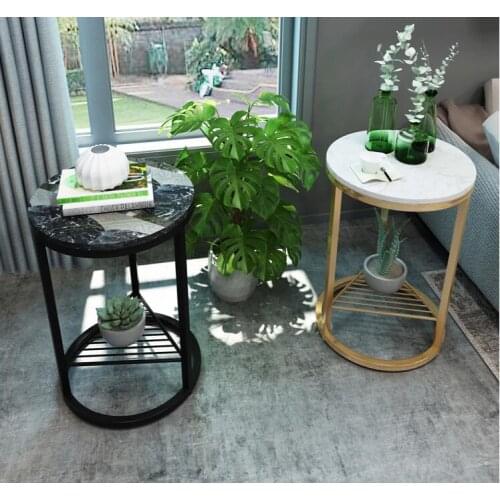 Nordic sofa side marble corner several modern minimalist small coffee table living room mini side table balcony small round tabl