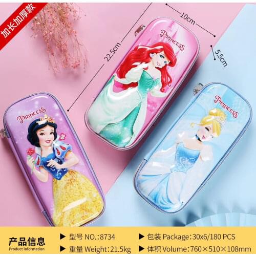 Disney 3D three-dimensional pencil case cute large-capacity cartoon waterproof and dirty stationery box school supplies gift