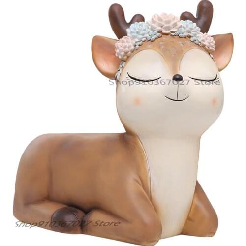 Sika Deer Shoe Changing Stool Home Shoe Stool Doorway Living Room Stool Cute Animal Home Decoration Furnishings
