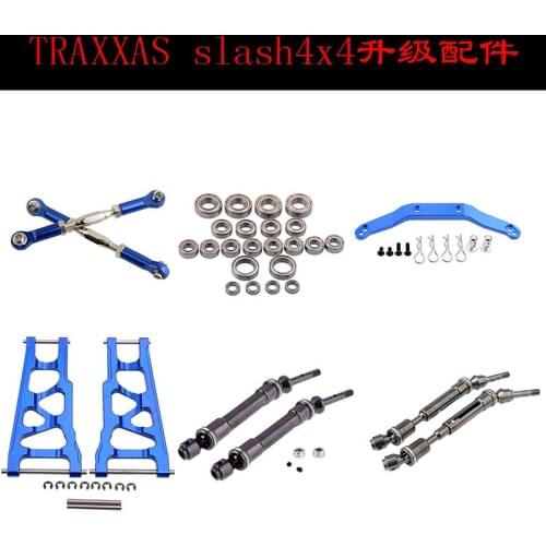 Traxxas 1/10 Slash 4x4 Rustler Stampede XO-1 Upgrade Parts drive shaft swing arm car shell column bracket bearing rod