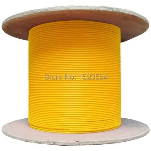 Indoor 1 Core SM Simplex Yellow PVC Jacket 0.9mm 2mm or 3mm 9/125 G652D Tight Buffer Fiber Optical Indoor Cable 1KM