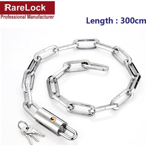 Chain Lock for Home Gate Bicycle Motorcycle Car Skateboard Truck Barn Anti-theft Cycling Padlock DIY Rarelock ZS38 a