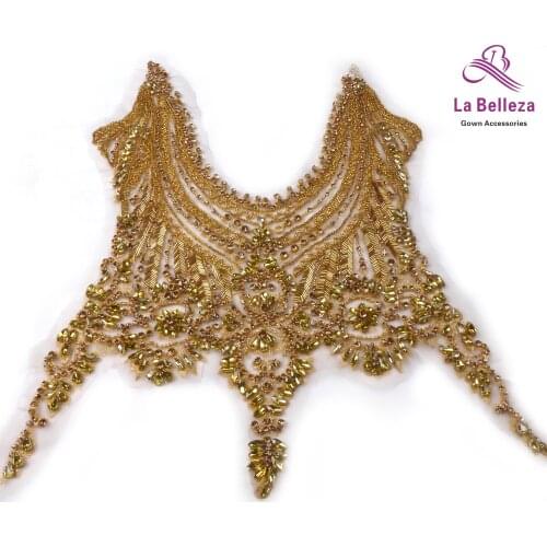 1 piece New fashion gold/silver/black beads patch for decoration dress/fashion design