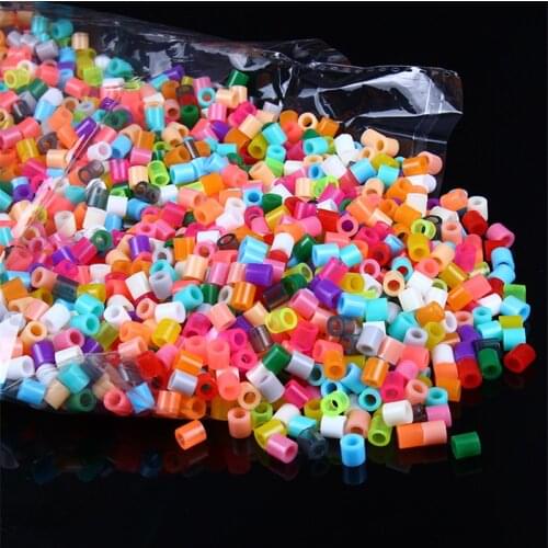 1000pcs 5mm fuse /Hama Beads 3d Puzzle Toys Kids Mix Color Random Education Kids DIY Toys Christmas gifts