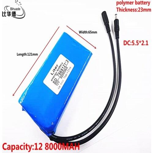 12V 8000MAH 2365121 polymer rechargeable battery suitable for outdoor, reserve power supply, 4 kinds of traffic development