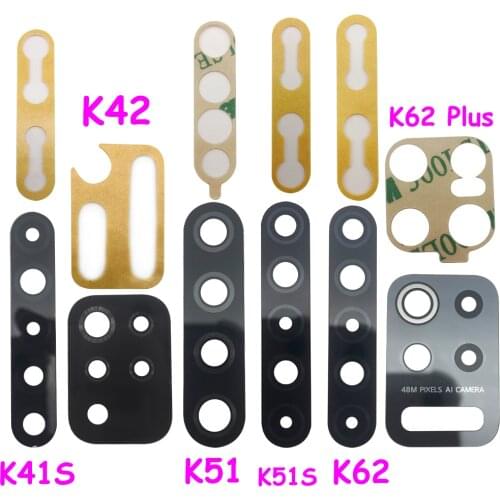 2Pcs/Lot,Camera Glass Lens Back Rear Camera Glass Lens For LG K41S K42 K51 k51S K61 K62 with Glue Replacement Repair Spare Parts
