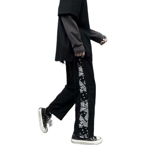 2021 Spring Thin Pant Men Paisley Bandana Fashion Tracksuit Button Summer Trousers Joggers Jogging Casual Clothes Hiphop