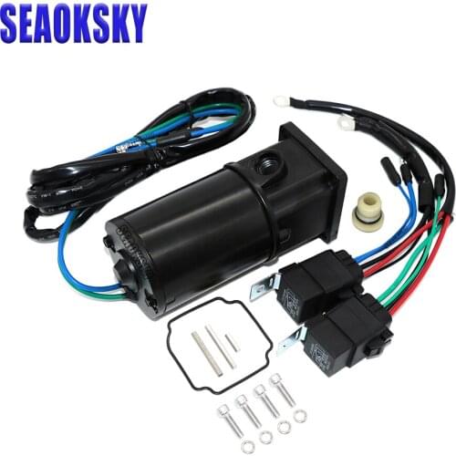 824051 Tilt Trim Motor Kit For Mercury Force Boat Engine 4 Stroke 75-125HP 6274 18-6775 Single Ram 2-Wire Included Relays RES