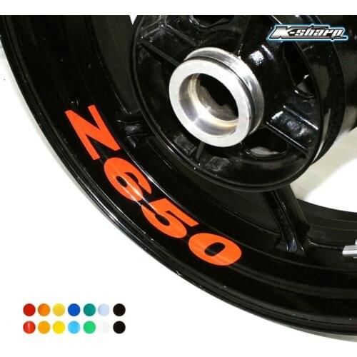 8X Custom inner rim logo decals wheel reflective Stickers wheel sign filmfoil Fit KAWASAKI Z650 z 650