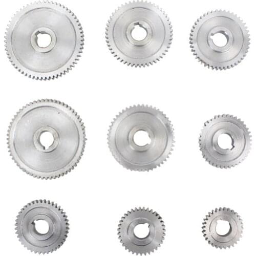 9Pcs/Set CJ0618 Household Small Lathe, Micro Lathe Gear, Metal Exchange Gear