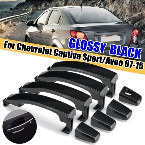 ABS Door Outer Handle Covers For Chevrolet Captiva Sport/Aveo/Saturn Vue 2007-2015 Glossy Black/Matte Black/Chrome #25972958