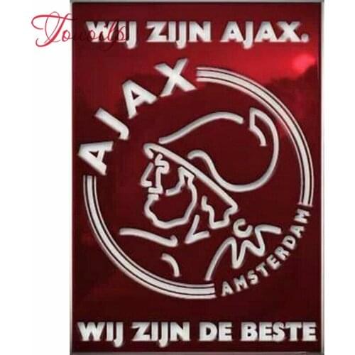 5D DIY Diamond Painting Cross Stitch Football match logo AJAX kits diamond Embroidery Full drill Rhinestone Mosaic Deco
