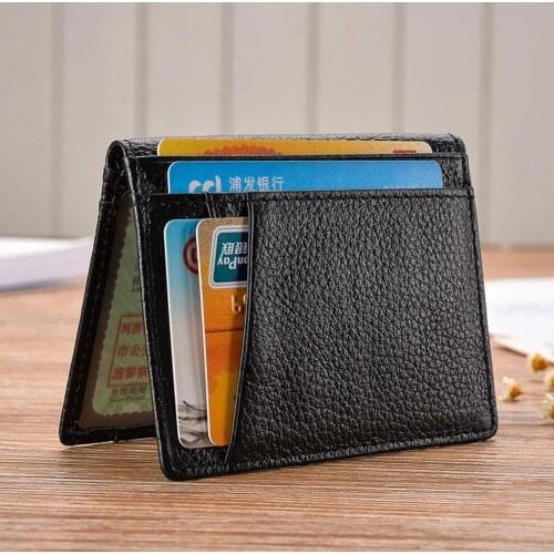 Ultra Slim RFID Blocking Leather Wallet Credit ID Card Bag For Men Case Money Purse Holder 2020 Women Fashion V9X5