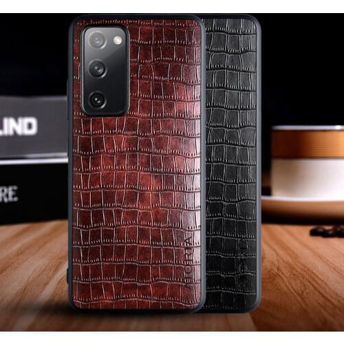Case for Samsung galaxy S20 Plus Ultra FE funda luxury crocodile pattern leather soft TPU hard cover for samsung S20 Plus case