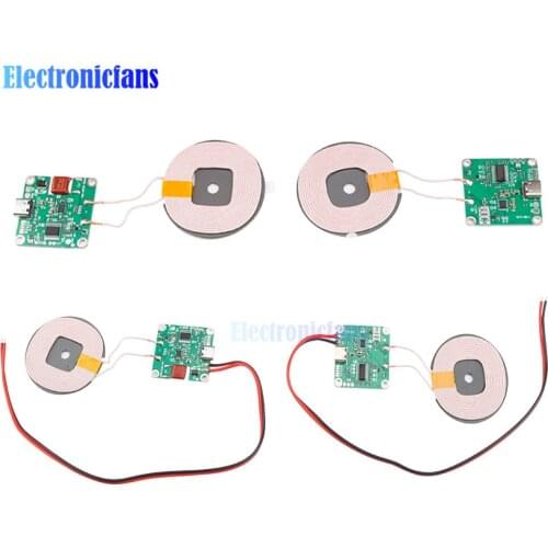 DC 5V 9V 12V 20W Type-C High Power Fast Charging Wireless Charger Transmitter Circuit Board Coil Charger Module O-8mm 0-10mm
