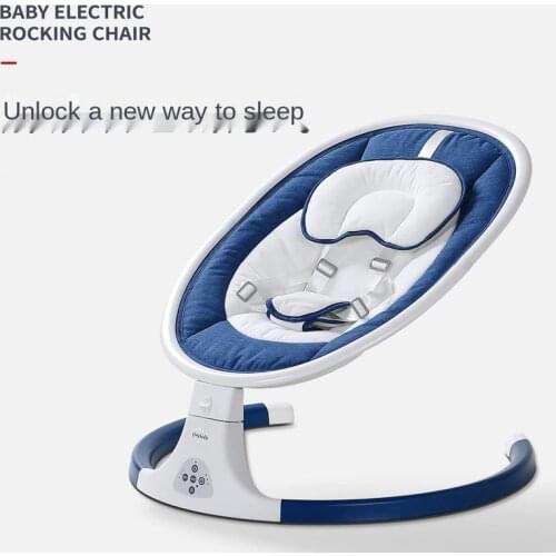 Remote Control Baby Cradle Crib Rocking Chair Baby Smart Electric Baby Bouncer Newborn Calm Chair Bluetooth with Belt