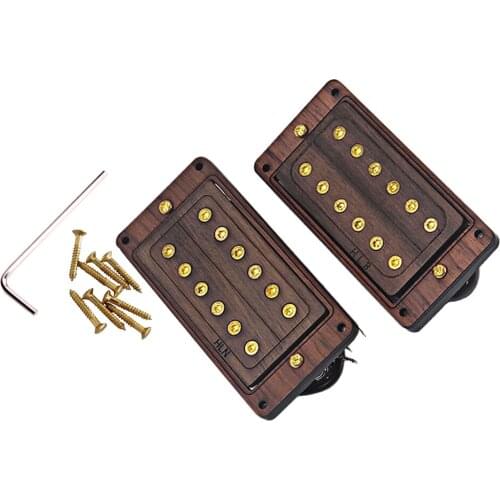 Rosewood Electric Guitar Humbucker Neck Bridge 6 String Pickup Set