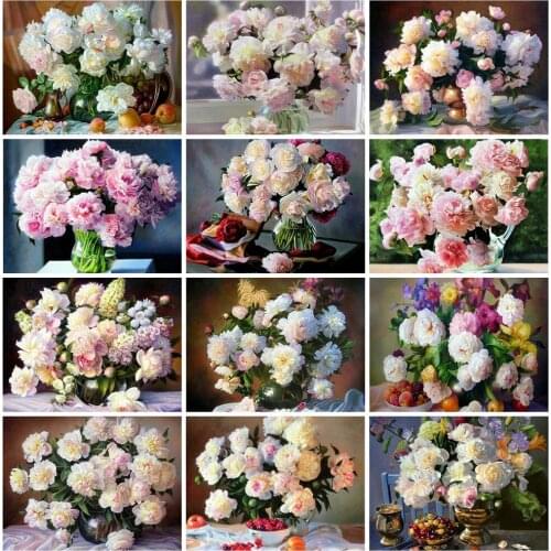 HUACAN 5D Diamond Painting Flowers DIY Diamond Art Embroidery New Arrival Mosaic Handmade Home Decoration Gift