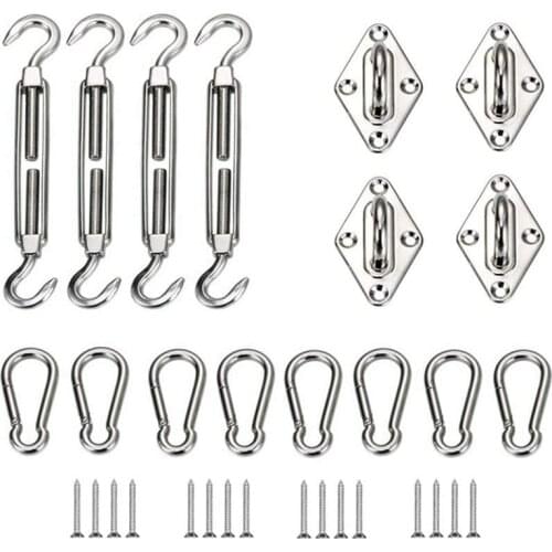M6 Awning Attachment Sun Shade Sail Stainless Steel Hardware Kit for Garden Sun Shade Sail Fixing Accessories Retail