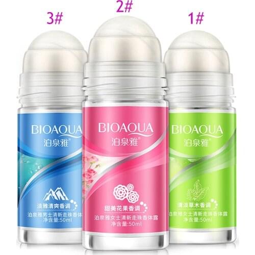 BIOAQUA Ball Body Lotion Antiperspirants Underarm Deodorant Roll on Bottle Women Fragrance Men Smooth Dry Perfumes MU8669