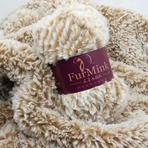 Fur Mink Wool Fur and Cashmere Imitation Mink Wool Hand Knitting Stick Needle Woolen Yarn Vest Shawl Scarf Coat Line