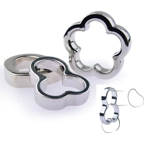 Metal Lock Sperm Penis Rings Male Chastity Training Device Reusable Penis Ring Bdsm Cock Scrotum Time Delay Sex Toys For Men