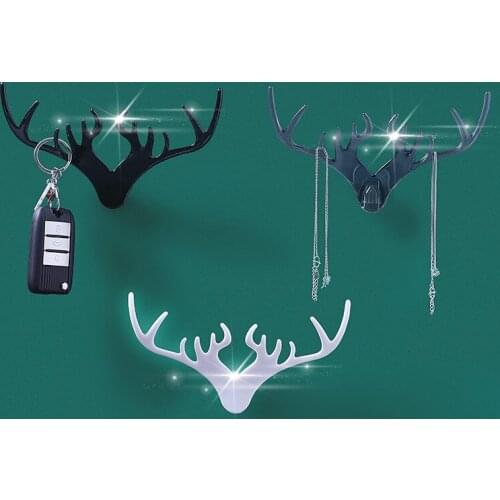 Wall Hanging Hooks Vintage Antlers for Hanging Hook Clothes Hat Scarf Key Deer Horns Hanger Rack Home Decoration Accessories