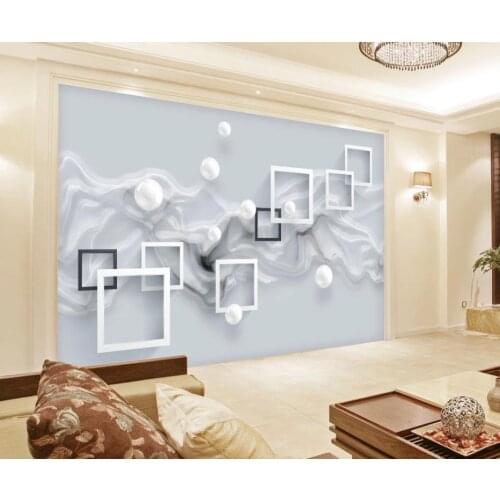 Custom wallpapers New artistic concept box art tv background wall modern wallpaper for living room