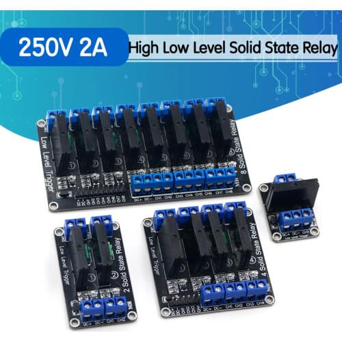 1 2 4 8 Channel 5V DC Relay Module Solid State High Level SSR AVR DSP G3MB-202P Relay for Arduino