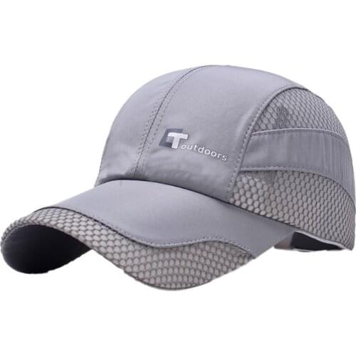 Mesh Cap Men Women Letter Embroidery Cotton Polyester Sun Shade Quick Dry Anti-UV Adjustable Hats Outdoor Running