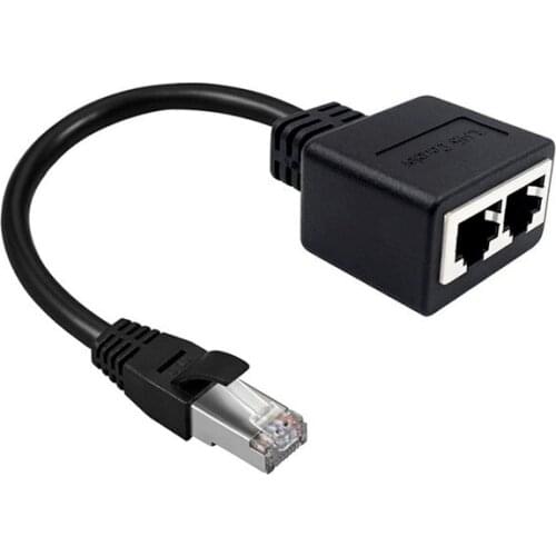 Network Cable RJ45 Male To 2 Female Ethernet LAN Network Adapter Cat 7 Extension for Pc Laptop