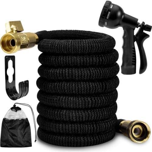 25-100 Ft Watering Hose Expandable Flexible Garden Hose US EU High Pressure Car Wash Hose Extensible Pipe For Outdoor Watering