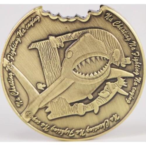 Great white shark Souvenir Coins Animal Protection Coin Na Cheating Na Fighting Na Crying Commemorative Coin