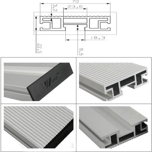 450/600/800mm Aluminium Profile 70mm height T-tracks For Woodworking workbench DIY modification