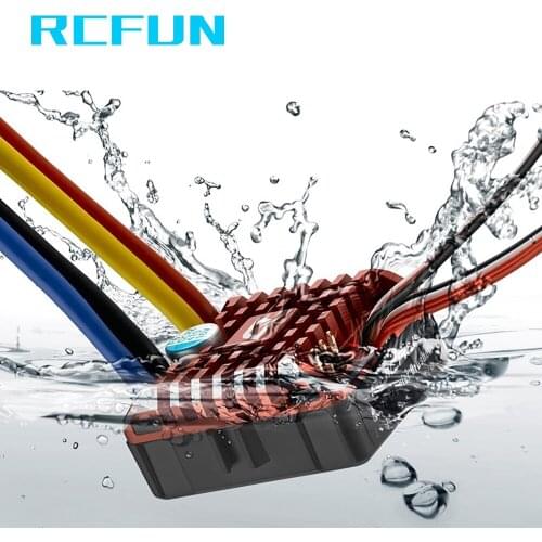 TRX4 Axial SCX10 90046 QUICRUN 1080 80A Waterproof Brushed ESC Speed Controller with Program Card for RC Crawler Car