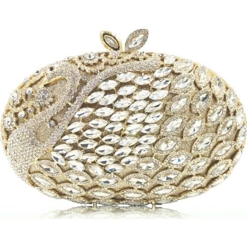 Women Gold/pink/red multi colour Evening Clutches Bag lady Hollow Out Diamond Party Handbags Bridal Clutch Wedding Purse wallet