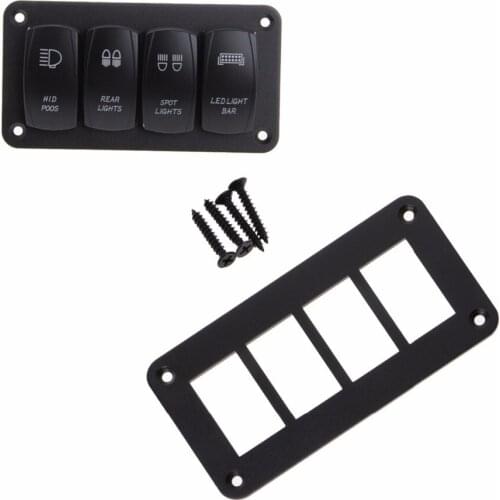 High Quality Aluminum Rocker Switch Panel 2/3/4/6 Way Housing Holder For Auto Car Boat Motorcycles Trailers Switches Parts