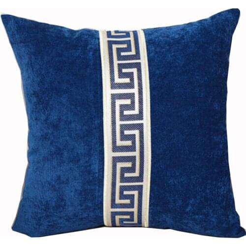 High End Plain Patchwork Geometric Sofa Chair Cushion Velvet Fabric Decorative Lumbar Cushion Backrest 45x45cm 50x50cm 60x60cm