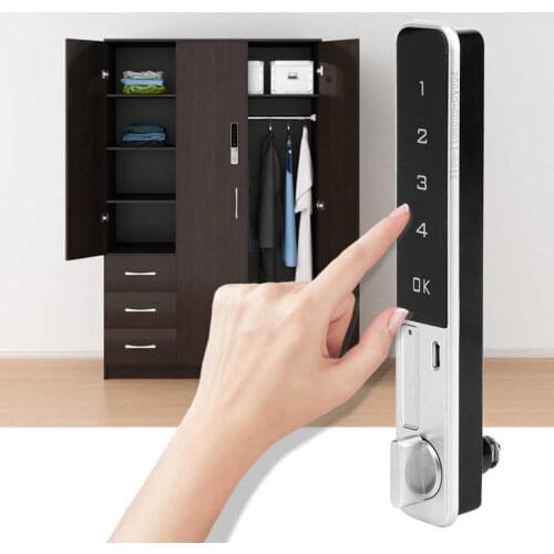 Zinc Alloy Electronic Smart Password Lock Touch Keypad Cabinet Lock Wardrobe School SPA Saunna Gym Safety Anti-Theft Lock